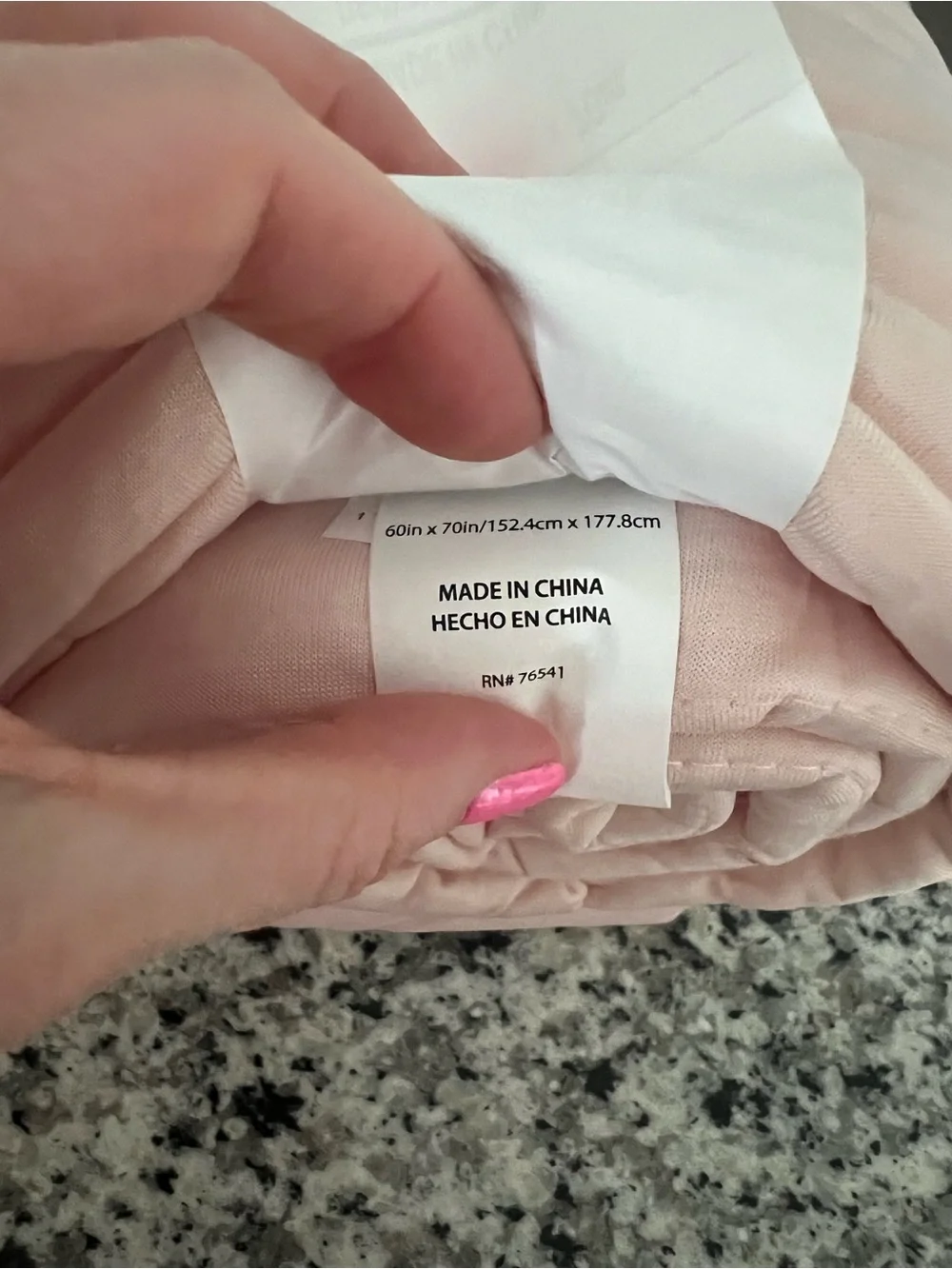 NWT Cooling Throw - Light Pink